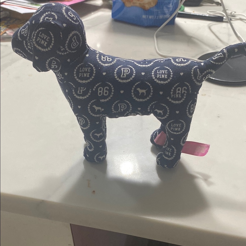 PINK Victoria's Secret Patterned Dog Toy - Navy
